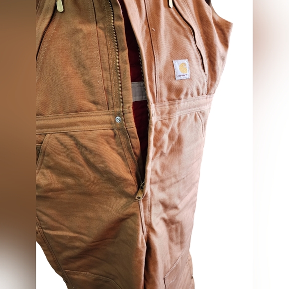 Carhartt 🇺🇸 Insulated Overalls Brown EUC 40×30 🇺🇸 - Picture 3 of 8